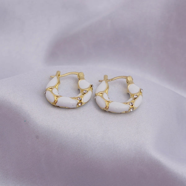 Eclipse Hoops – White Enamel